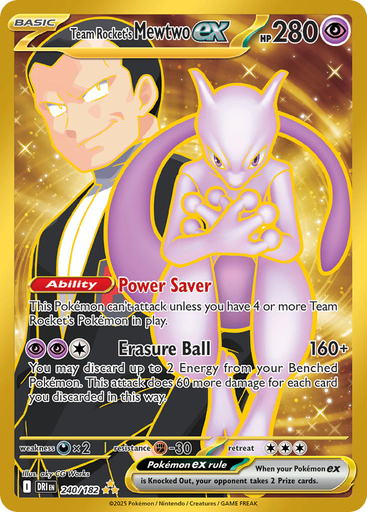 Team Rocket's Mewtwo ex (DRI 240) PokéLotas