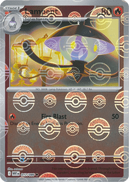 Lampent (xWHT 017) Pokeball PokéLotas