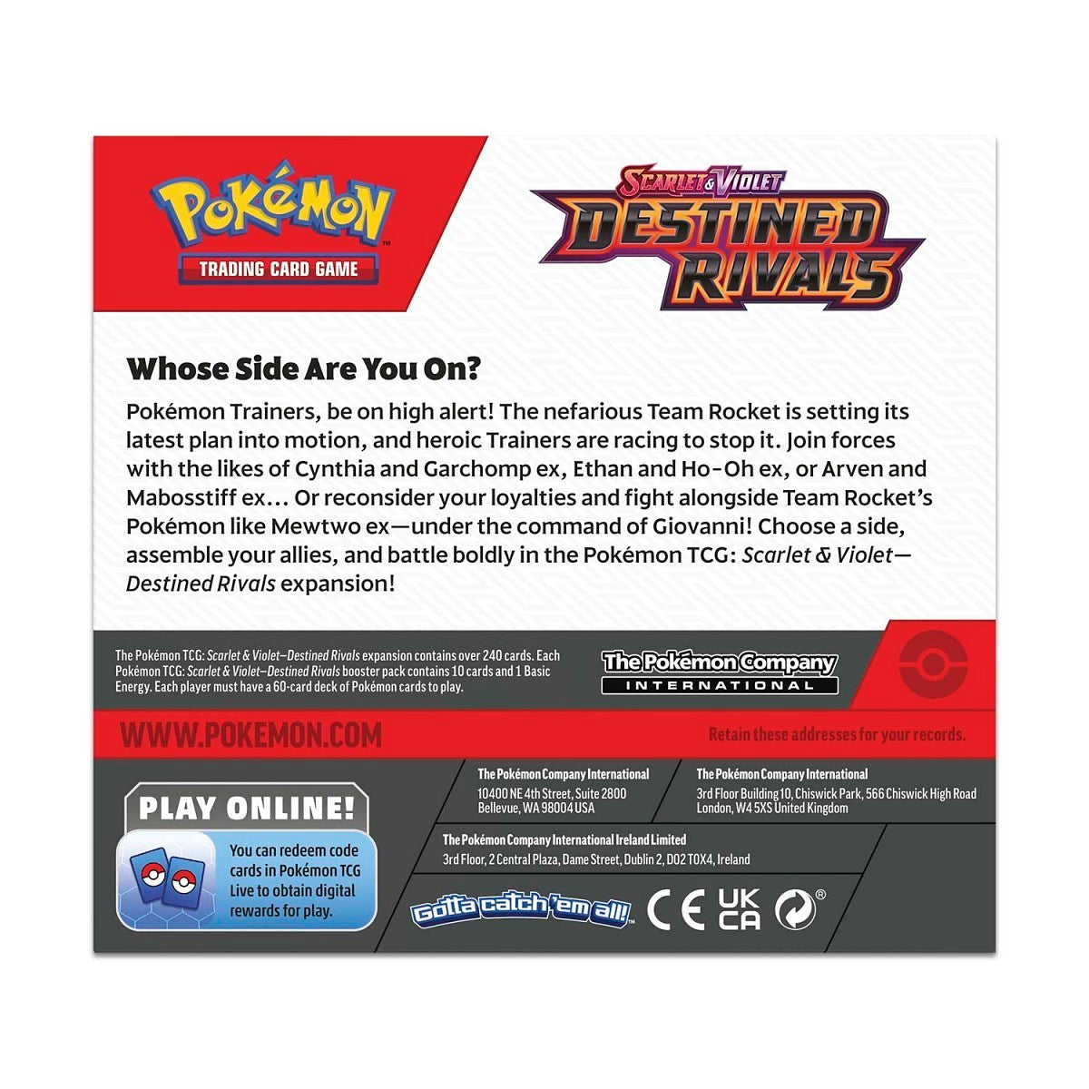 Destined Rivals Booster Box (Pre Order) PokéLotas